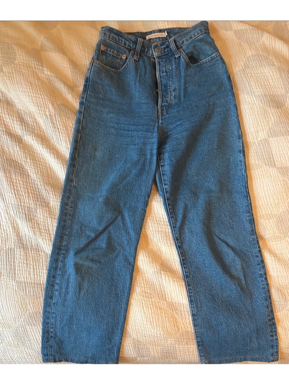 Levi's High-Rise Ankle Straight Jeans in Classic Blue